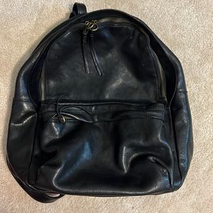 Madewell black leather backpack RARE!